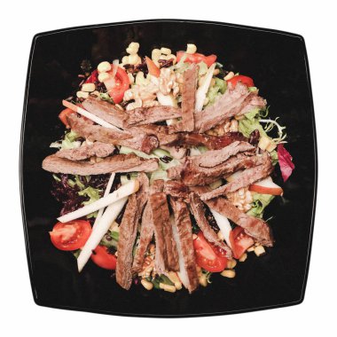 Taze salata tabağı ile karışık yeşillik