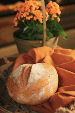 Lezzetli doğal estetik fırınlanmış ekmek