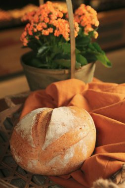 Lezzetli doğal estetik fırınlanmış ekmek