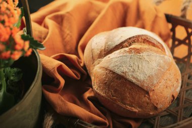 Lezzetli doğal estetik fırınlanmış ekmek