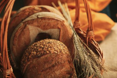 Lezzetli doğal estetik fırınlanmış ekmek