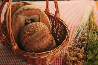 Lezzetli doğal estetik fırınlanmış ekmek