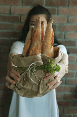 Lezzetli doğal estetik fırınlanmış ekmek