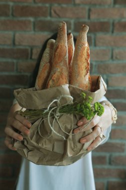 Lezzetli doğal estetik fırınlanmış ekmek