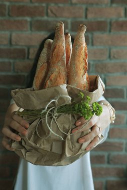 Lezzetli doğal estetik fırınlanmış ekmek