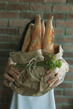 Lezzetli doğal estetik fırınlanmış ekmek