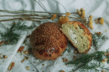 Lezzetli doğal estetik fırınlanmış ekmek