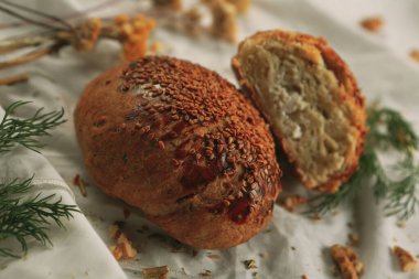 Lezzetli doğal estetik fırınlanmış ekmek