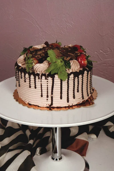 Board Delicious Cake Table — Stock Photo, Image