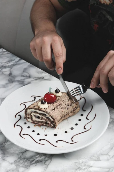 맛있는 케이크가 이사회 — 스톡 사진