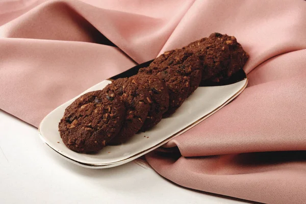 Galletas Con Chispas Chocolate Negro —  Fotos de Stock