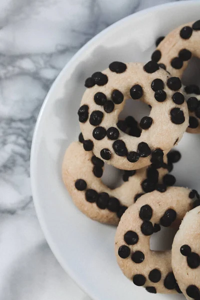 Pliki Cookie Ciemnej Czekolady — Zdjęcie stockowe