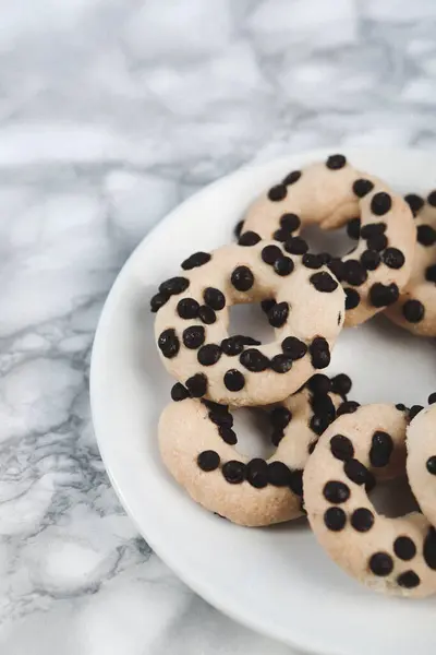 Pliki Cookie Ciemnej Czekolady — Zdjęcie stockowe