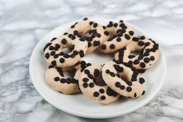 Cookie Uri Chips Uri Ciocolată Neagră — Fotografie, imagine de stoc