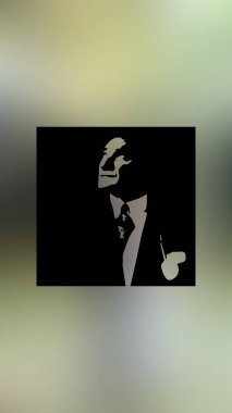 Atatürk 'ün çizimi. Türkiye Cumhuriyeti 'nin ilk cumhurbaşkanı. 