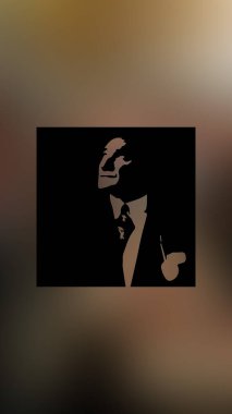 Atatürk 'ün çizimi. Türkiye Cumhuriyeti 'nin ilk cumhurbaşkanı. 