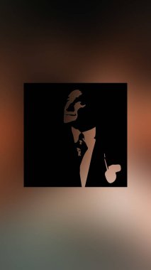 Atatürk 'ün çizimi. Türkiye Cumhuriyeti 'nin ilk cumhurbaşkanı. 