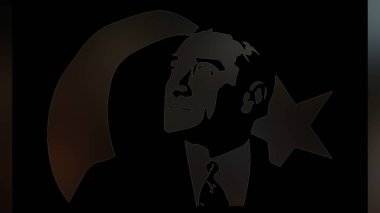 Atatürk 'ün çizimi. Türkiye Cumhuriyeti 'nin ilk cumhurbaşkanı. 