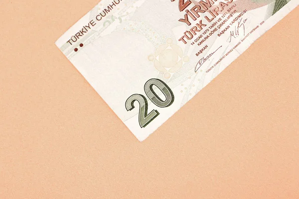 Турецька Валюта Турецькі Банкноти — стокове фото