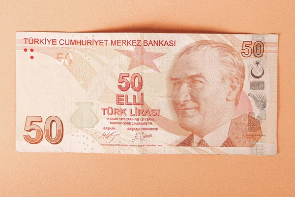 Turkisk Valuta Turkiska Lira Sedlar — Stockfoto