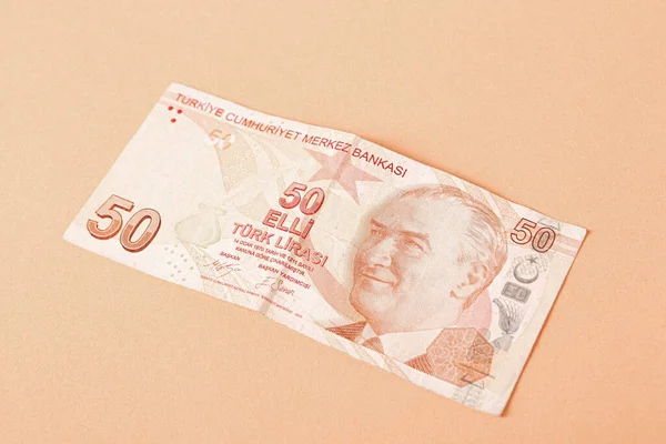 Turkse Valuta Turkse Lire Bankbiljetten — Stockfoto