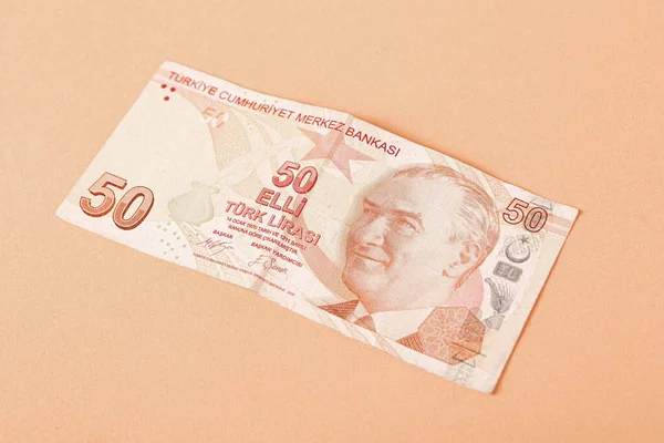 Turkisk Valuta Turkiska Lira Sedlar — Stockfoto