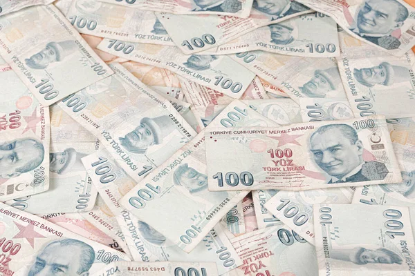 Türk Para Birimi Türk Lireti Banknotları — Stok fotoğraf