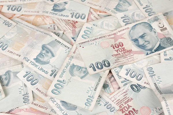 Turkish Currency Turkish Lira Banknotes — Stock Photo, Image