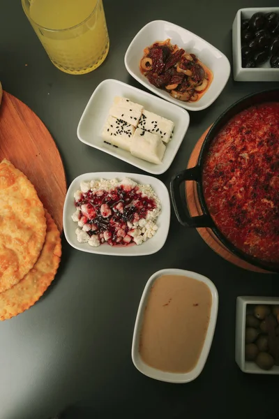 Rika Och Utsökt Turkisk Frukost — Stockfoto