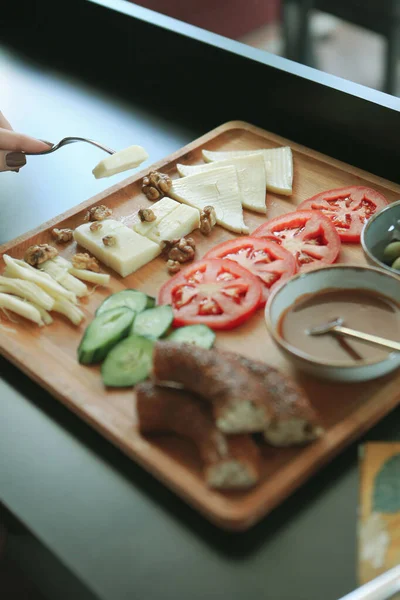 Rika Och Utsökt Turkisk Frukost — Stockfoto