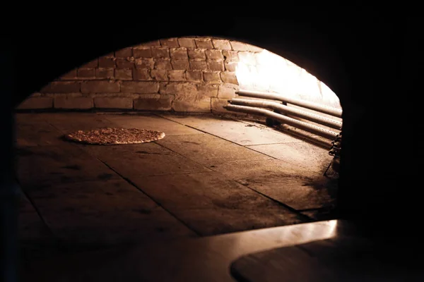 Restaurante Pita Pão Pide Cozinhar Forno Fogão Imagem Conceito Padaria — Fotografia de Stock