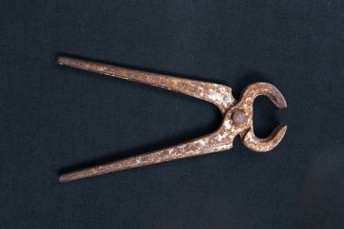 Bir çift paslı meme ucu.