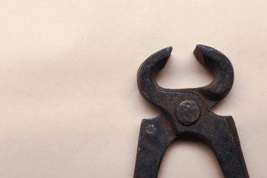 Bir çift paslı meme ucu.