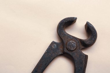 Bir çift paslı meme ucu.