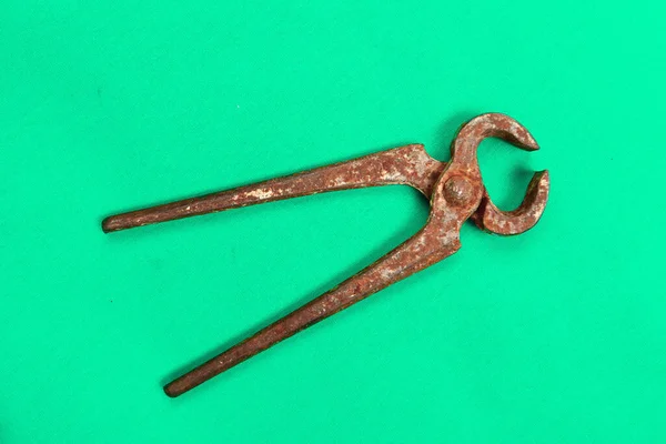 Old Well Used Pair Rusty Nippers — Foto Stock