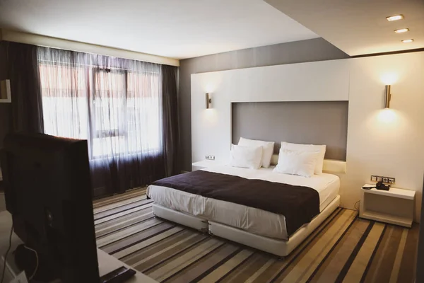 Quarto Hotel Conforto Estilo Luxo — Fotografia de Stock