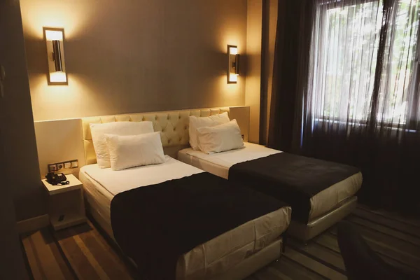 Comfort Hotel Ložnice Luxusním Stylu — Stock fotografie