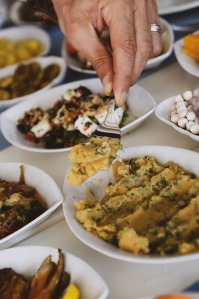 Mesa Meze Tradicional Turca Griega — Foto de Stock