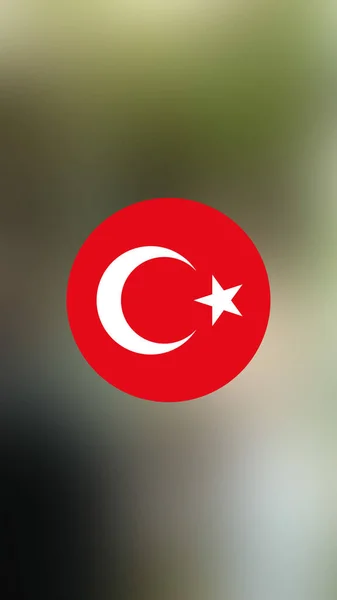 Turkey Flag Blurred Background — 图库照片