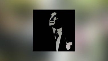 Atatürk 'ün çizimi. Türkiye Cumhuriyeti 'nin ilk cumhurbaşkanı. 