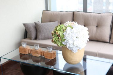 Modern balkon terasının içi