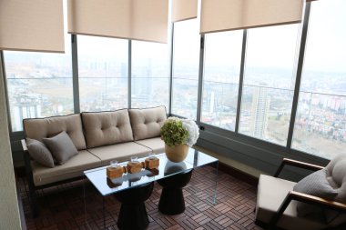Modern balkon terasının içi