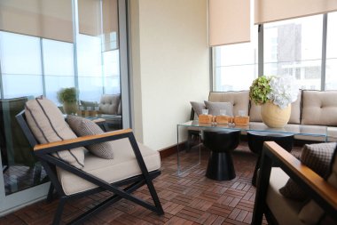 Modern balkon terasının içi