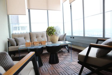 Modern balkon terasının içi