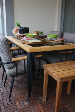 Modern balkon terasının içi