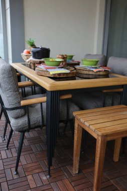 Modern balkon terasının içi