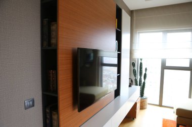 Modern oturma odasının içi.