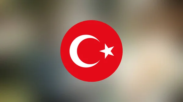 Turkey Flag Blurred Background — 图库照片