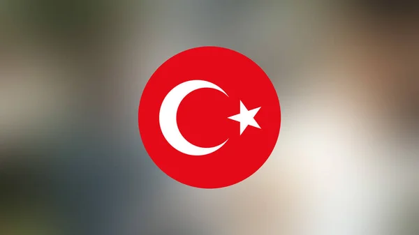 Turkey Flag Blurred Background — 图库照片