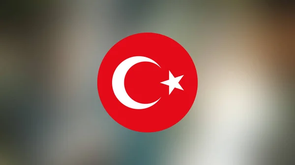 Прапор Туреччини Розмитому Фоні — стокове фото